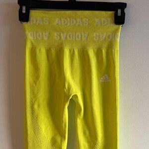 Adidas Neon Yellow 7/8 Dance leggings NWOT